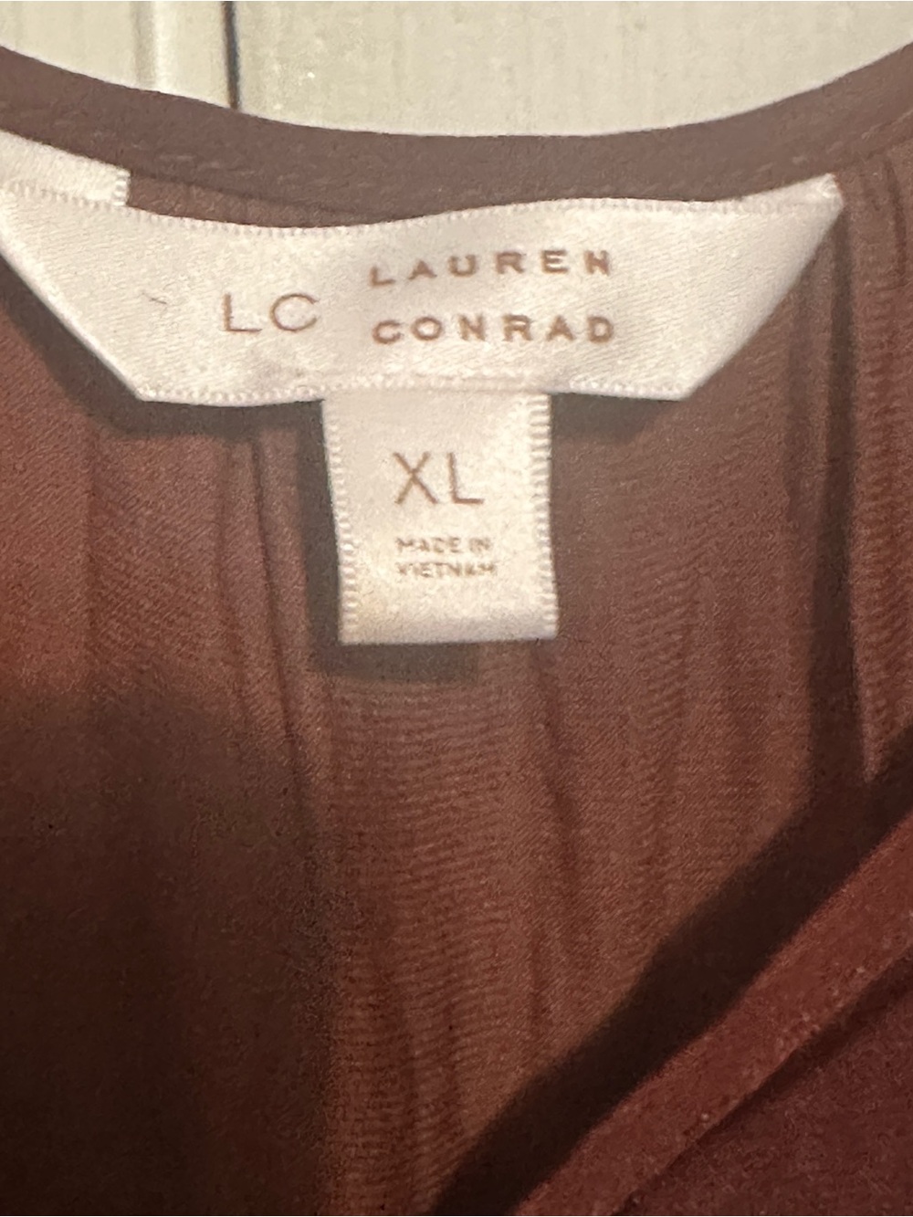 LC Lauren Conrad Wine Lace & Sequin Trim Camisole - Picture 2 of 3